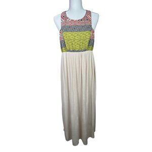 Made For Impulse Goddess Boho Maxi Dress Large Sleeveless Festival Resort Party